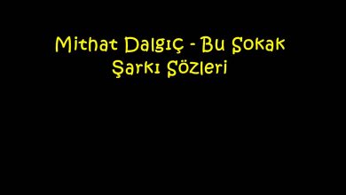 Photo of Mithat Dalgıç – Bu Sokak Şarkı Sözleri