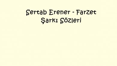 Photo of Sertab Erener – Farzet Şarkı Sözleri