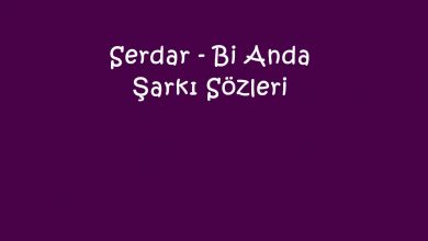 Photo of Serdar – Bi Anda Şarkı Sözleri