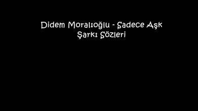Photo of Didem Moralıoğlu – Sadece Aşk Şarkı Sözleri