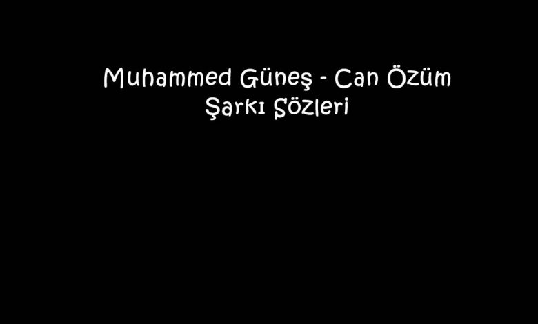 Muhammed Güneş - Can Özüm Şarkı Sözleri