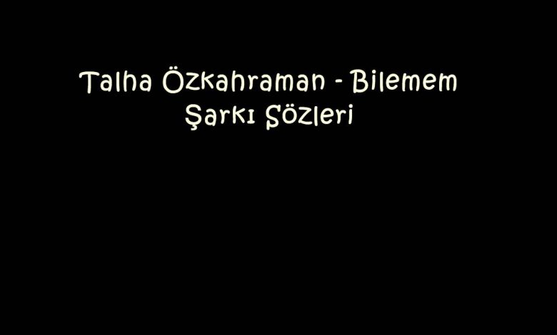 Talha Özkahraman - Bilemem Şarkı Sözleri