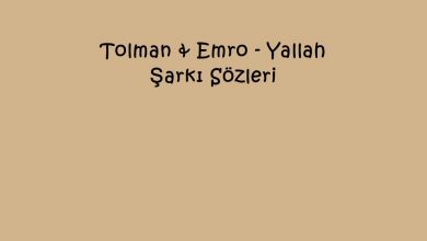 Photo of Tolman & Emro – Yallah Şarkı Sözleri