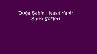 Photo of Doğa Şahin – Nasıl Yani? Şarkı Sözleri