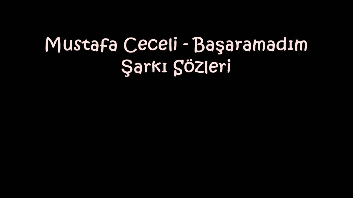 Mustafa Ceceli - Başaramadım Şarkı Sözleri