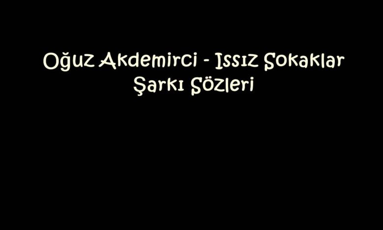 Oğuz Akdemirci - Issız Sokaklar Şarkı Sözleri