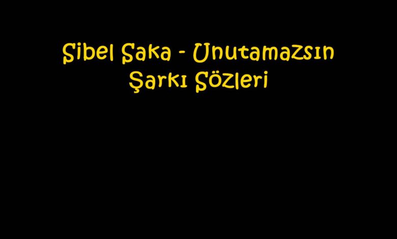 Sibel Saka - Unutamazsın Şarkı Sözleri